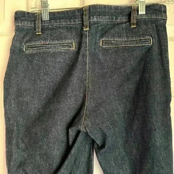 Lilly Pulitzer Main Line Fit Denim Jeans Size 4 Wide Leg Crop - Picture 5 of 8